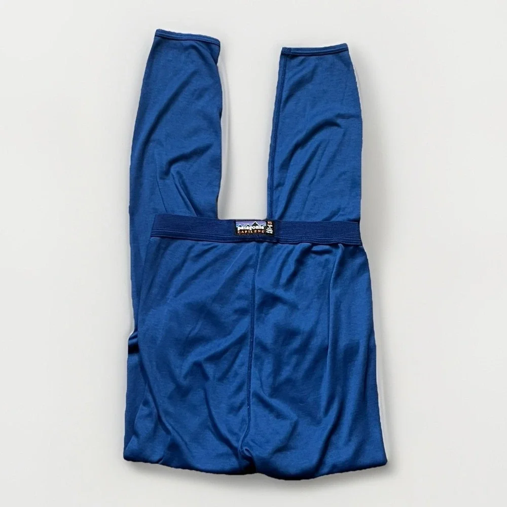 Vtg Patagonia Blue Capilene Base Layer Thermal Pants, Men's Size XS, Made In USA